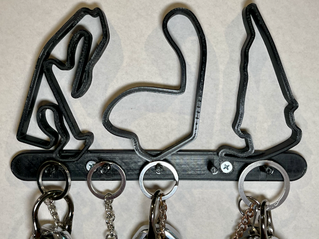 Custom 3D Printed Race Track Key Holder